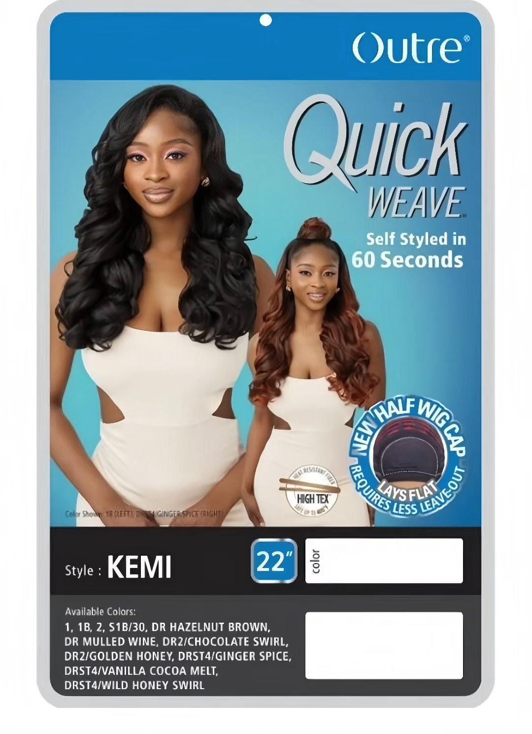 Demi-perruque à tissage rapide Outre - KEMI