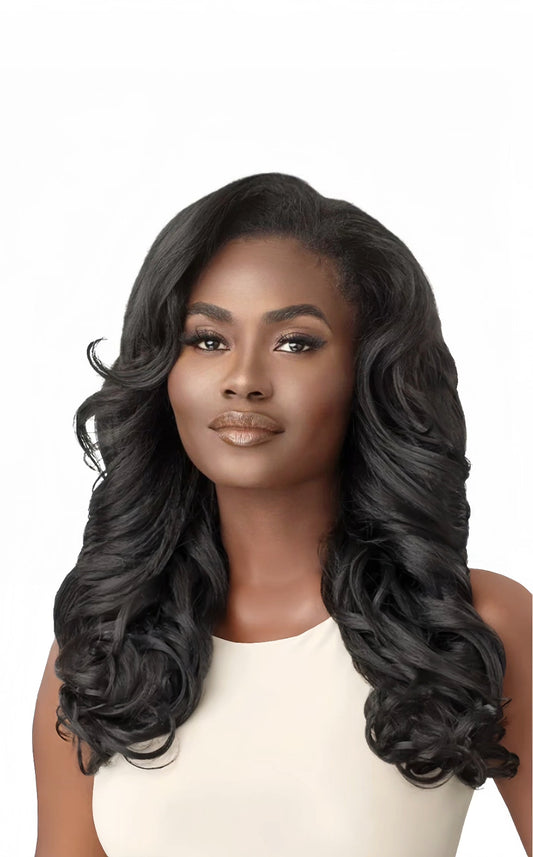 Perruque mi-longue douce et naturelle à tissage rapide Outre - NEESHA H304