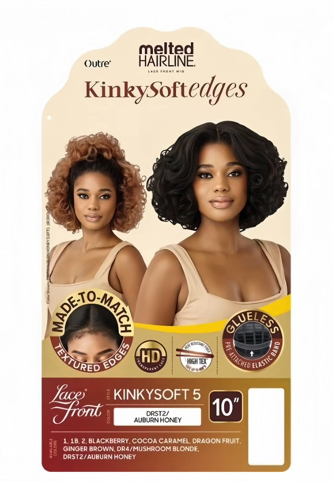 Perruque Lace Front Outre Melted Hairline Kinky Soft Edges - KINKYSOFT 5"
