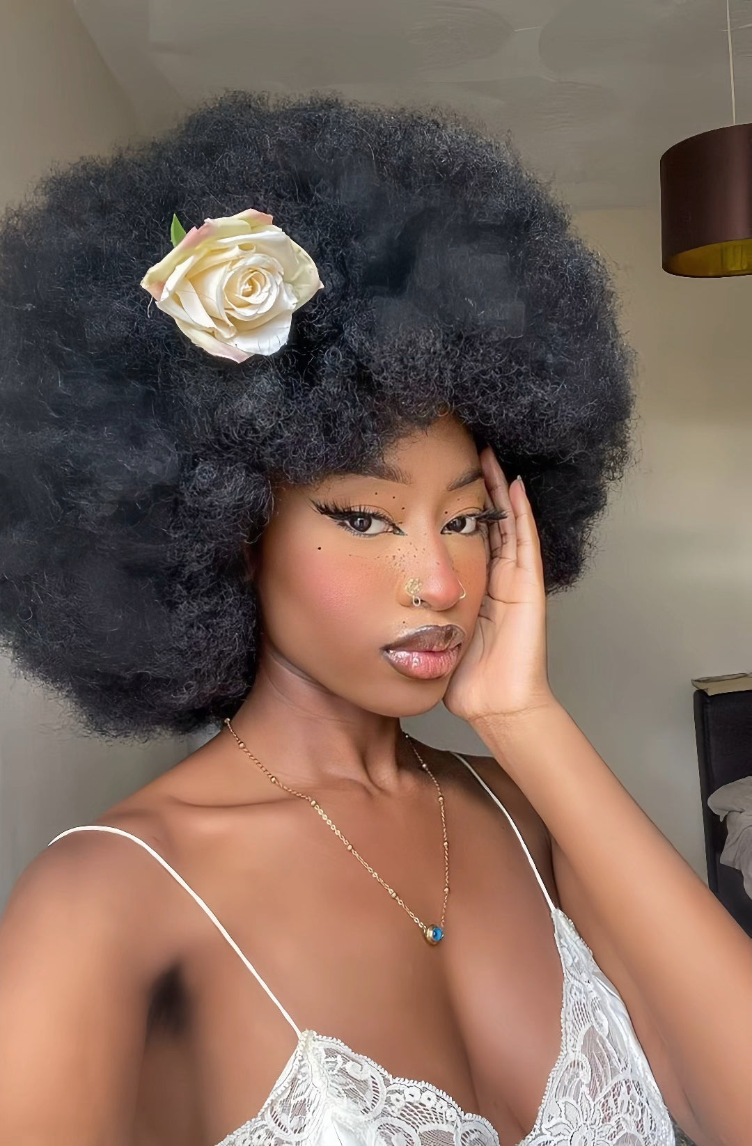 Perruque Afro 4C hair synthétique 16 pouces